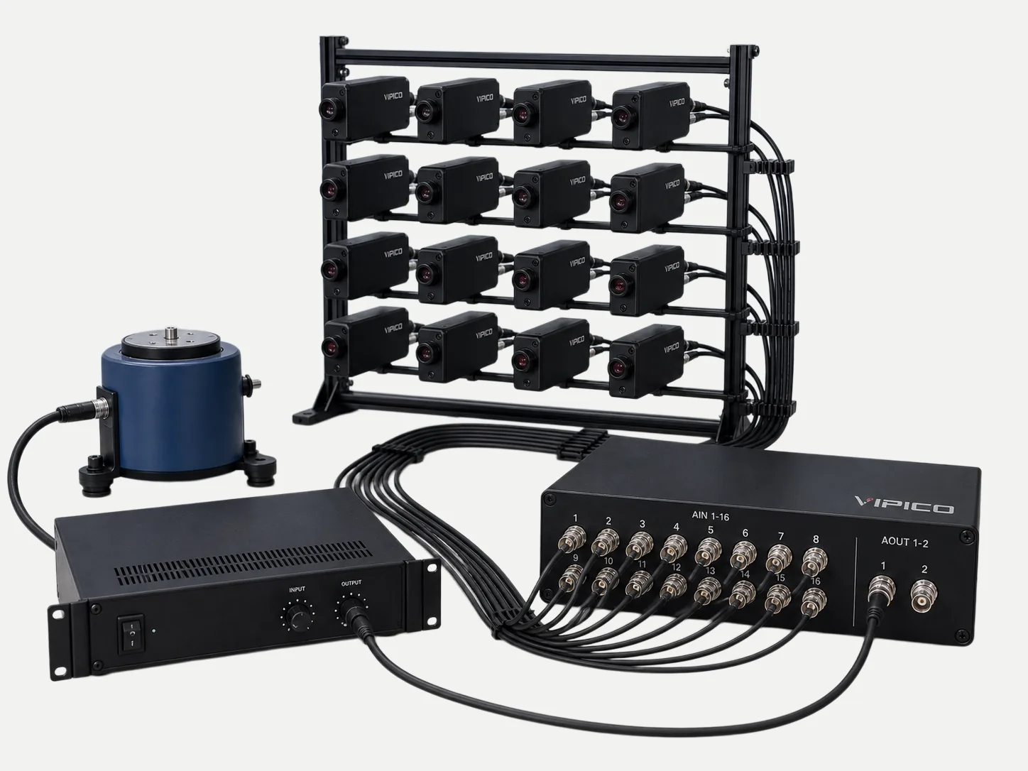 VIPICO multi-channel synchronous laser vibrometer system