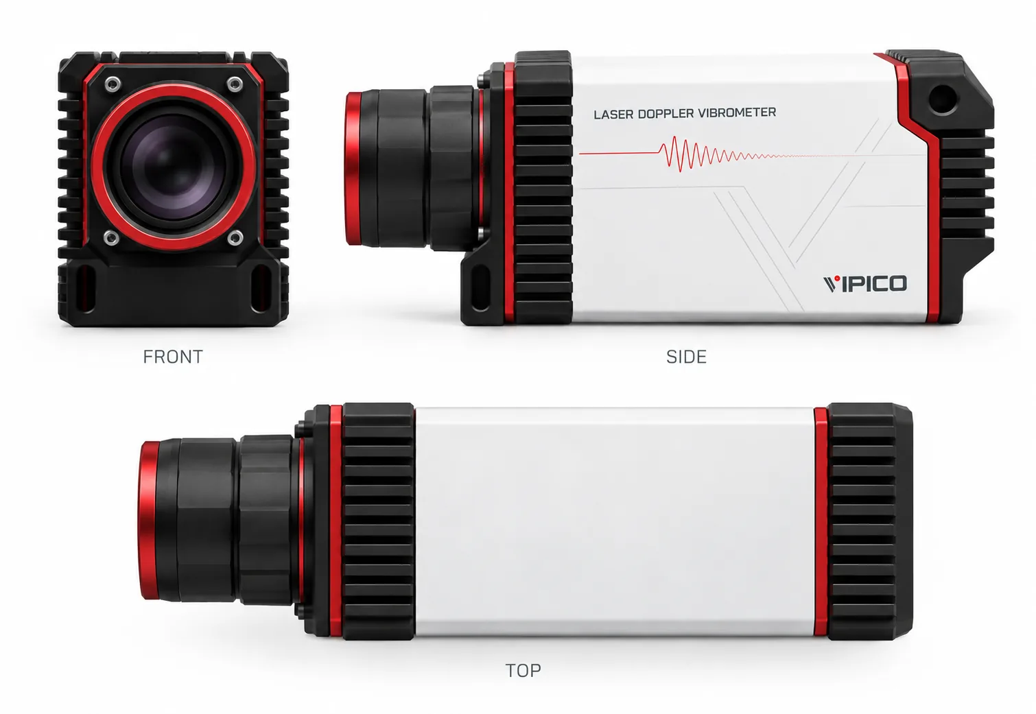 PVM-LDV-300 front, side, and top views